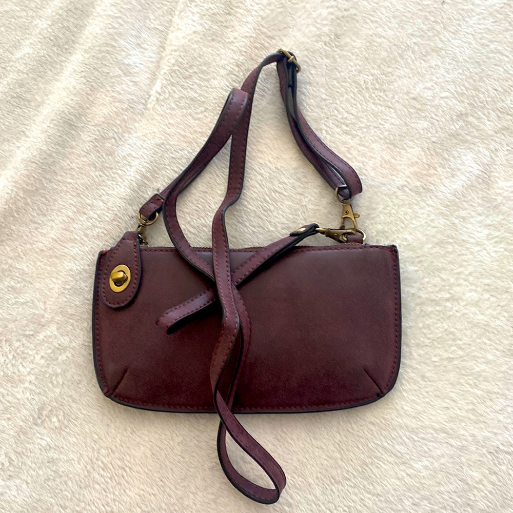 Burgundy clutch purse